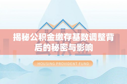 涞源揭秘公积金缴存基数调整背后的秘密与影响